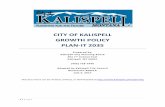 CITY OF KALISPELL GROWTH POLICY PLAN-IT 2035