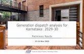 Generation dispatch analysis for Karnataka: 2029-30