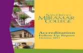 Accreditation Follow Up Cover - San Diego Miramar College