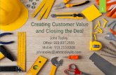 Creating Customer Value and Closing the Deal