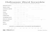 Halloween Word Scramble - Alfred Music