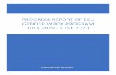 PROGRESS REPORT OF EEU GENDER WROK PROGRAM JULY …