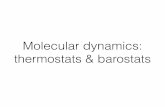Molecular dynamics: thermostats & barostats