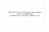 Third Year Oil Technology (OT) Syllabus (Effective from ...