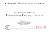 Software Fault Tolerance Programming Language Features