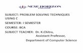 SUBJECT: PROBLEM SOLVING TECHNIQUES USING C …