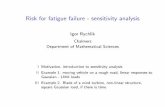 Risk for fatigue failure - sensitivity analysis