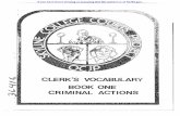CLERK'S VOCABULARY