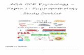 AQA GCE Psychology Paper 1: Psychopathology Study Booklet