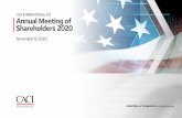 CACI INTERNATIONAL INC Annual Meeting of Shareholders 2020