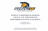 UNCG CHEERLEADING 2019-20 TRYOUTS INFORMATION PACKET
