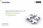 Operational Review of Braemore Home Corporation