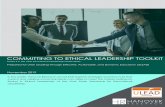 COMMITTING TO ETHICAL LEADERSHIP TOOLKIT
