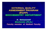 EXTERNAL QUALITY ASSESSMENT PROGRAM (EQAP) BIOCHEMISTRY ...