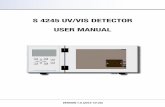 S 4245 UV/VIS DETECTOR USER MANUAL - Schambeck SFD
