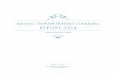 Music Department Annual Report 2014