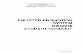ENLISTED PROMOTION SYSTEM B3K3978 STUDENT HANDOUT