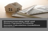 Homeownership AHP and Down Payment Products Income ...