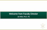 Welcome from Faculty Director
