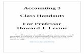 Accounting 3 Class Handouts For Professor Howard J. Levine