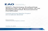 EAO’s Summary Evaluation Report for an Extension of an ...