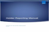 Holder Reporting Manual