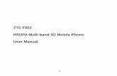 ZTE F852 HSDPA Multi band 3G Mobile Phone User Manual