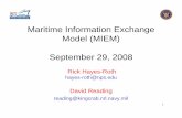 Maritime Information Exchange Model (MIEM) September 29, 2008
