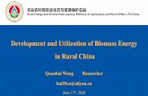 Development and Utilization of Biomass Energy in Rural China