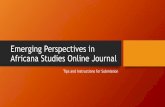 Emerging Perspectives in Africana Studies Online Journal