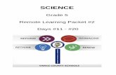 Grade 5 Remote Learning Packet #2 Days #11 - #20