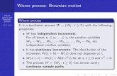 Wiener process: Brownian motion