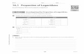 Essential Question: What are the properties of logarithms?
