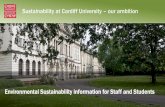 Sustainability at Cardiff University our ambition