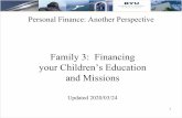Financing Education and Missions