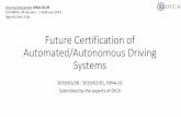 Future Certification of Automated/Autonomous Driving Systems