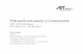 PCM specific heat capacity c (T) measurements