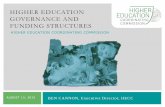 HIGHER EDUCATION GOVERNANCE AND FUNDING STRUCTURES