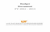 FY2013 Budget Document - 8-jun-12 - Tennessee
