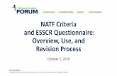 NATF Criteria and ESSCR Questionnaire: Overview, Use, and ...