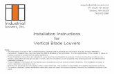 Installation Instructions for Vertical Blade Louvers
