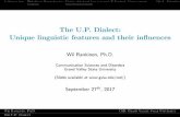 The U.P. Dialect: Unique linguistic features and their ...