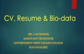 CV, Resume & Bio-data