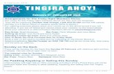 12 February 2018 TINGIRA AHOY!