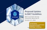 Proposed Updates to BACT Guidelines