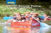 COVID-Secure Policy and Procedures - PGL