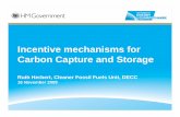 Incentive mechanisms for Carbon Capture and Storage