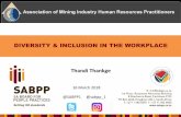 DIVERSITY & INCLUSION IN THE WORKPLACE Thandi Thankge