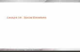 Lecture 14: Social Emotions