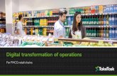 Digital transformation of operations